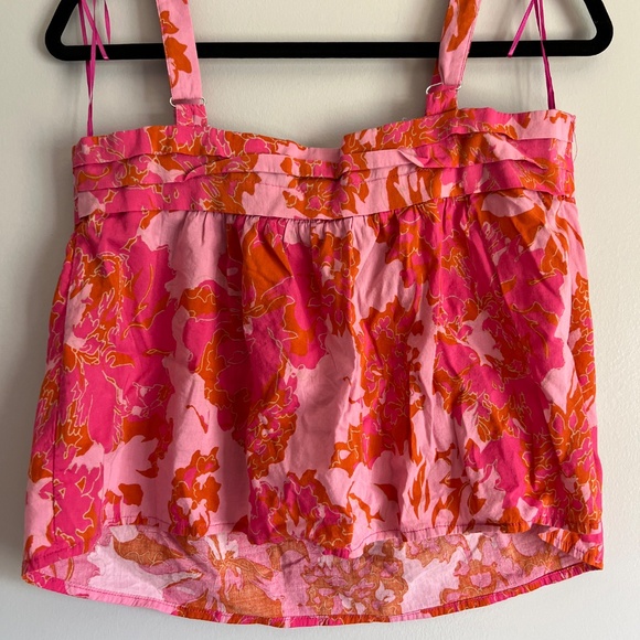Pink and Orange Crop Tank Top - Picture 2 of 11